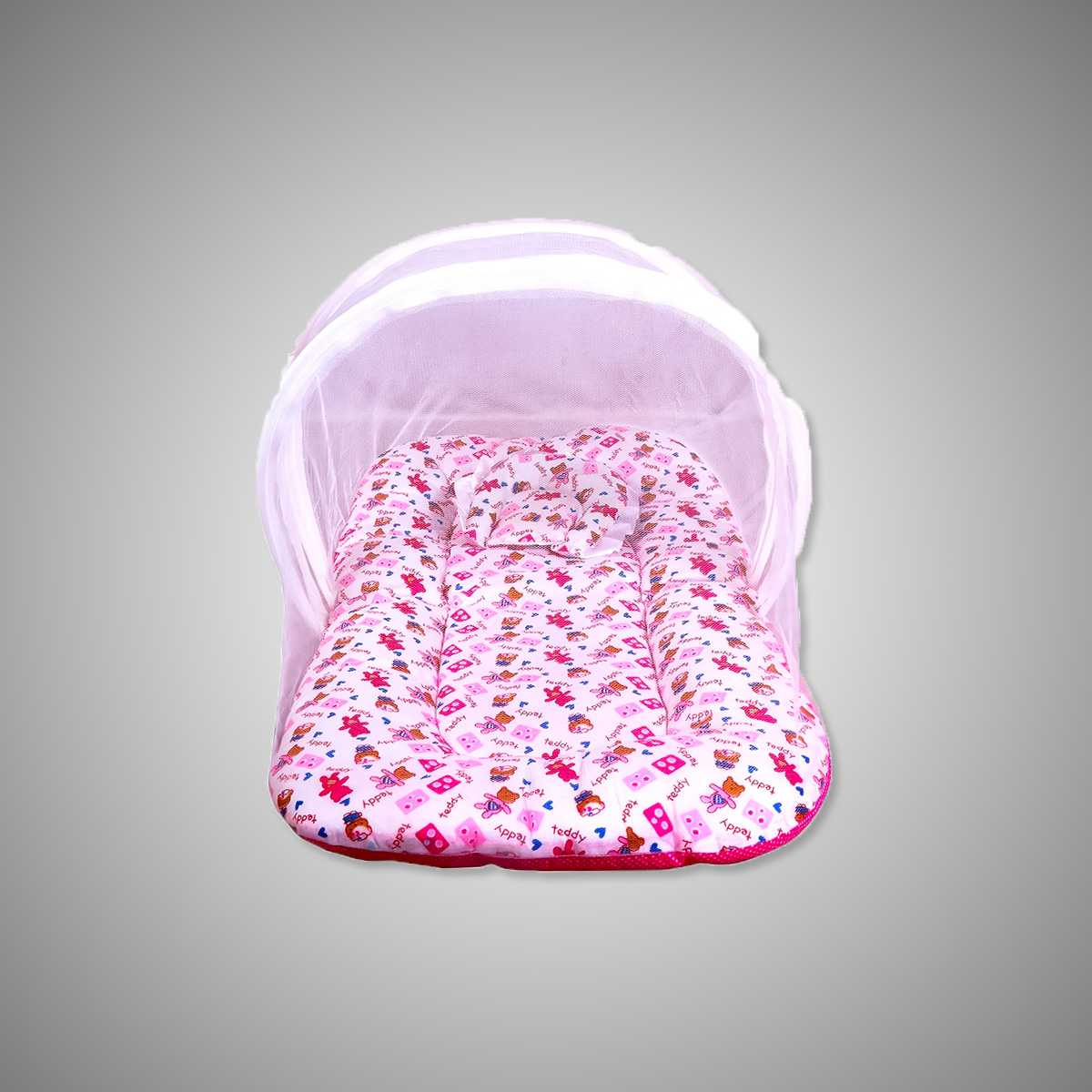 Baby Bed with Mosquito Net & Neck Pillow