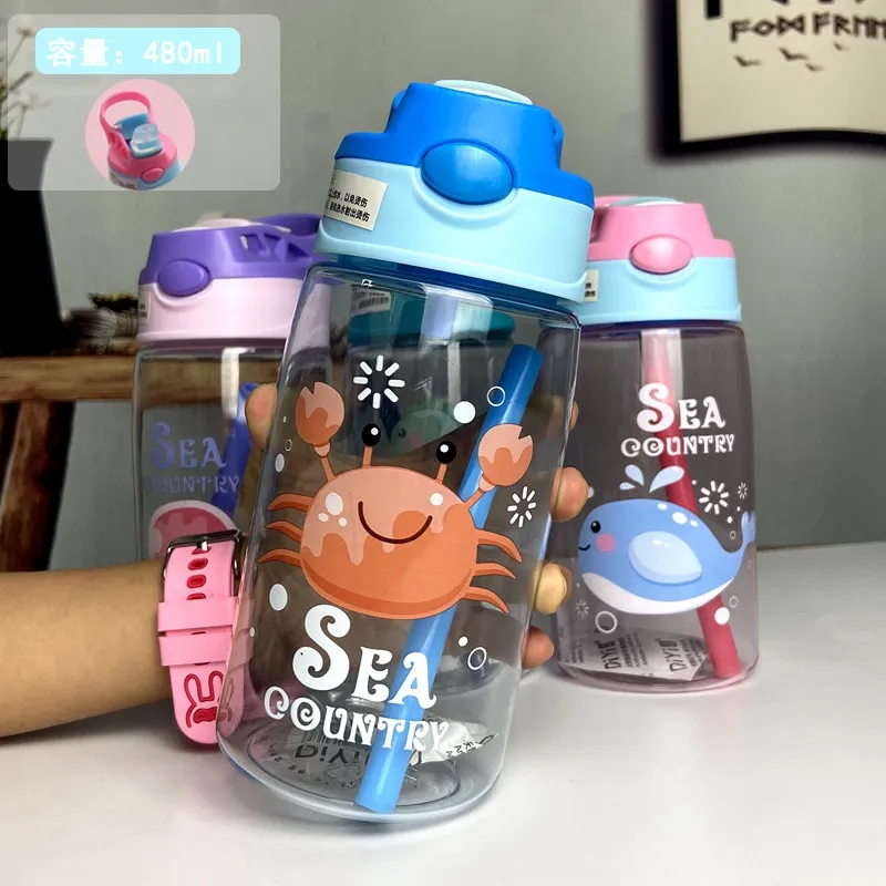 Large,Portable Straw Water Bottle