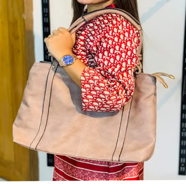 Rowallan Large Tan Leather Tote Bag, Shoulder Bag