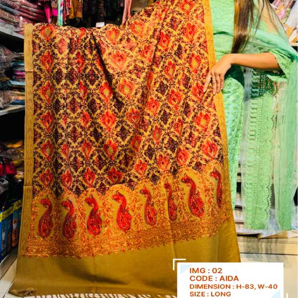 Kashmiri Pashmina (Aida) Organic cotton shawl