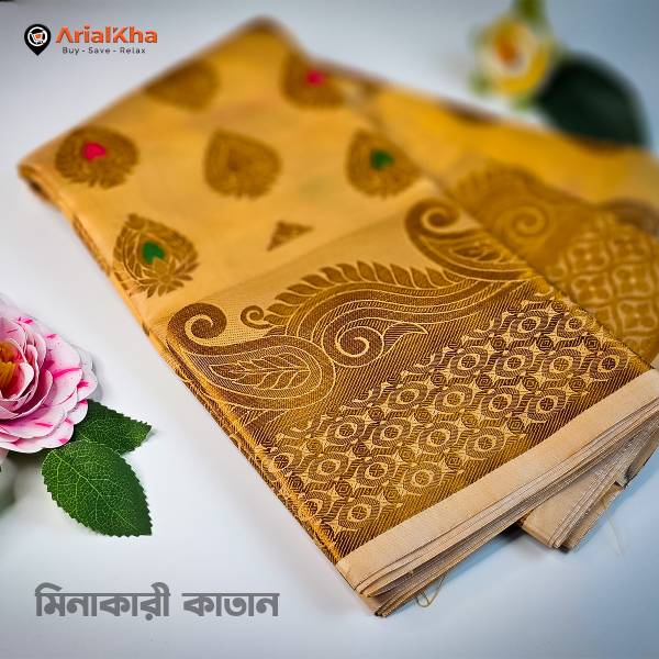 Minakari Katan Saree