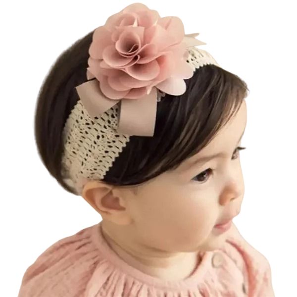 Baby Cute Hair Band Pink Flower