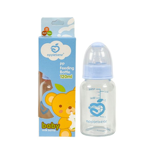 Apple Bear Baby Glass Feeder