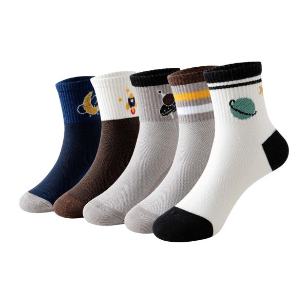 5 Pairs of Cotton Socks for Kids