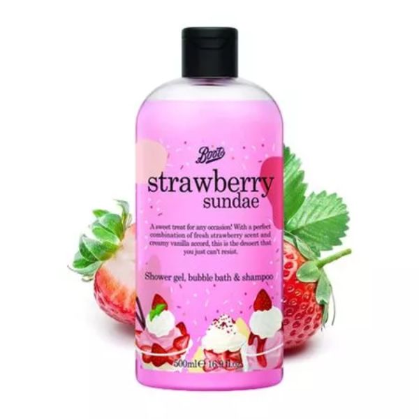 Strawberry Sundae Shower Gel, Bubble Bath & Shampoo