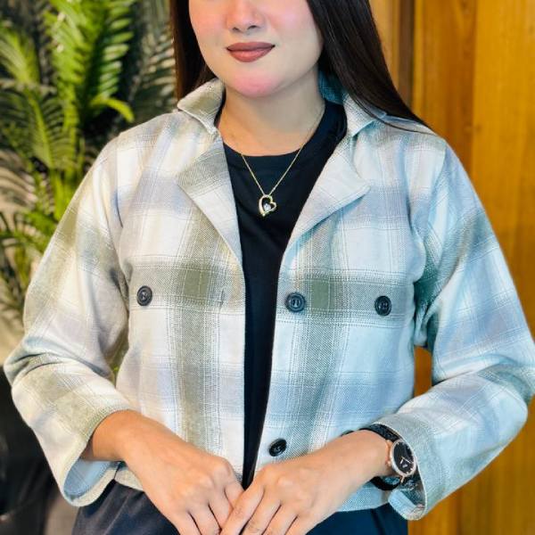 Retro Plaid Fashion (Check short) Coat