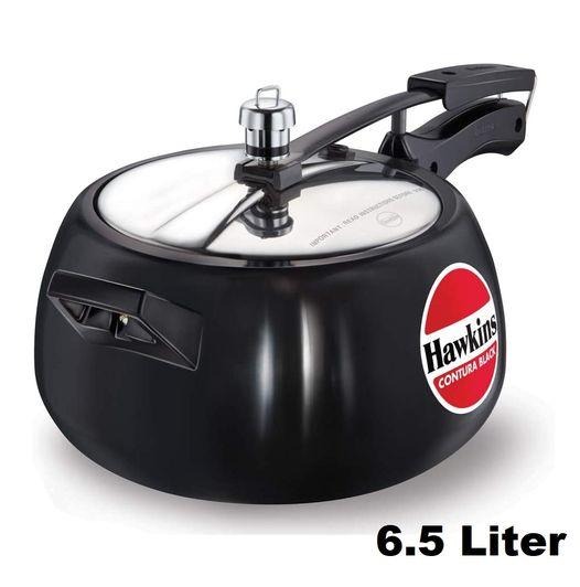6.5 Litre Original Hawkins Contura Black Pressure Cooker
