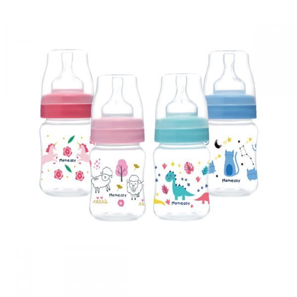 Momeasy Anti-colic Wide Neck Bottle - 120ml BPA-Free Plastic for Newborns