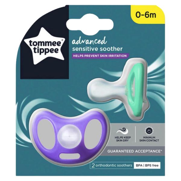 Tommee Tippee Advanced Sensitive Soother 0-6M - 2Pk