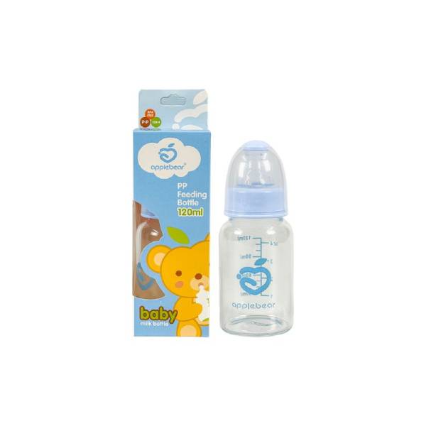Apple Bear Baby Glass Feeder
