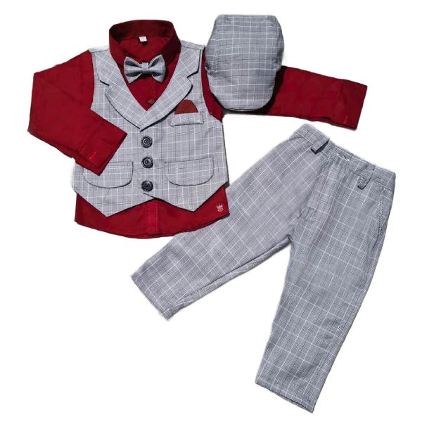 Baby party wear dress (Maroon)-