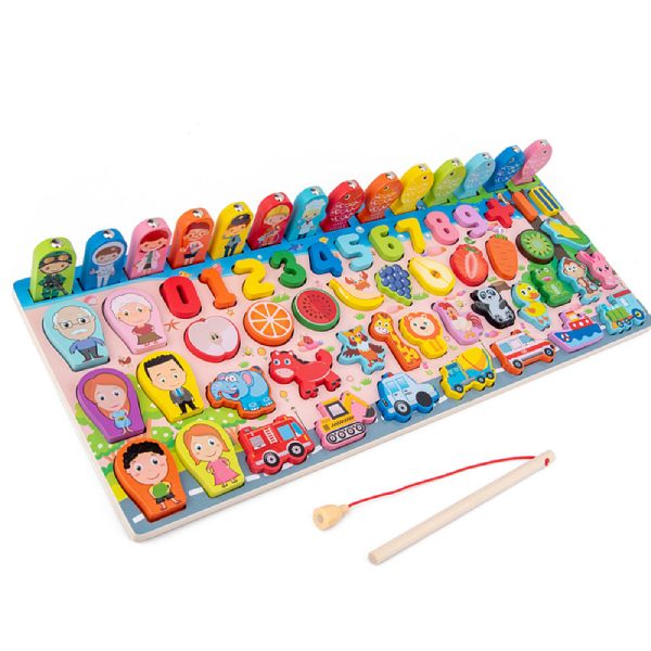 Multifunctional Wooden Educational Puzzle Board