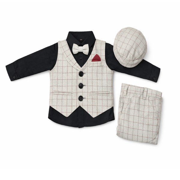 Baby party wear dress (Khaki & Black)-